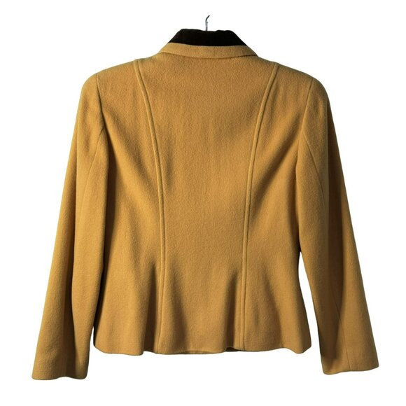 Finity Studio Womens Vtg Apricot Wool Cashmere Velvet Zip Front Jacket Sz 8 - Picture 4 of 6